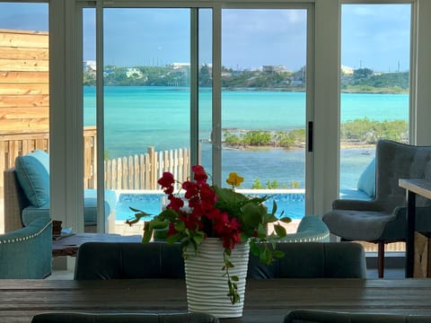 Enjoy breakfast overlooking the stunning views of  Chalk Sound