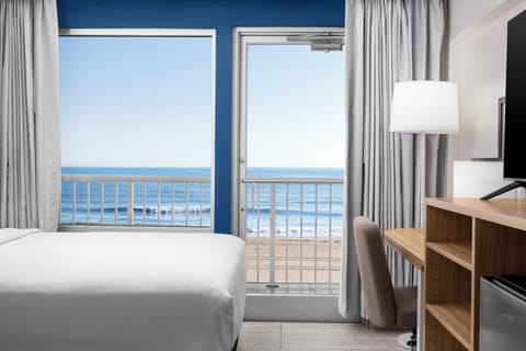 Room, 2 Queen Beds, Oceanfront | Desk, laptop workspace, iron/ironing board, free WiFi