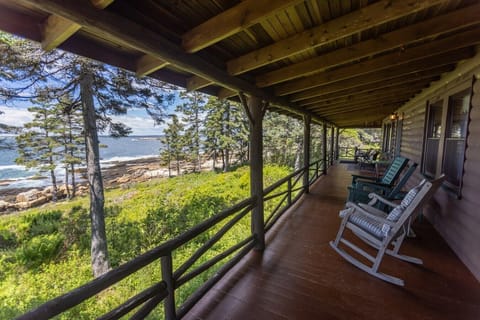 Spectacular view from the covered porch of Sprucerock Cabin