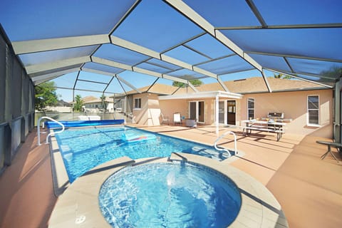 Enjoy Villa Valerie's electric-heated pool and spa