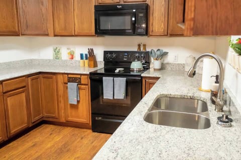 K-cup coffee maker and coffee are all supplied for you