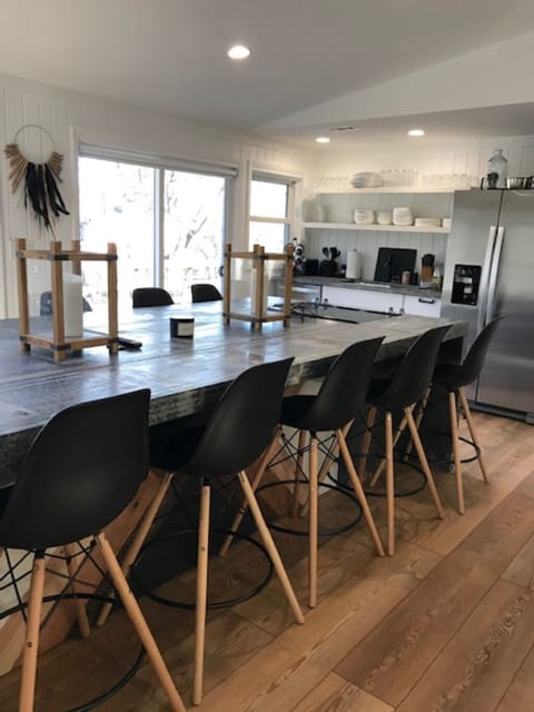 Custom kitchen island with seating for 12.