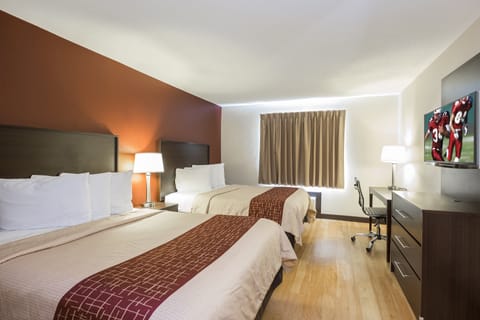 Deluxe Room, 2 Double Beds, Non Smoking | Pillowtop beds, desk, laptop workspace, blackout drapes
