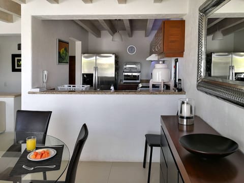 Dining room and kitchen