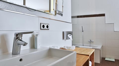 Shower, free toiletries, hair dryer, bathrobes