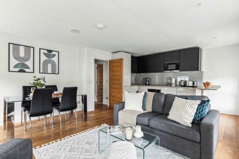 The open-plan living and dining area