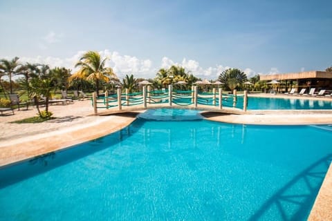 Outdoor pool, pool umbrellas