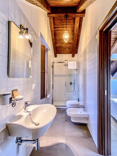 Design Double or Twin Room | Bathroom | Shower, rainfall showerhead, free toiletries, hair dryer