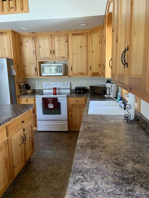 Full-size appliances for easy cooking.