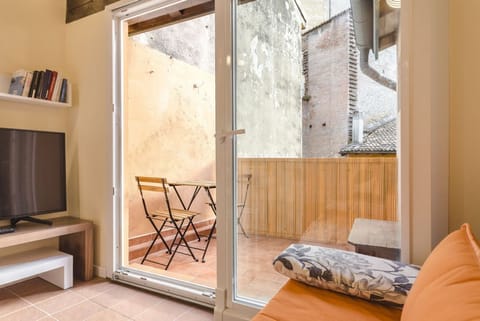 Apartment, 1 Bedroom | Living area | Flat-screen TV