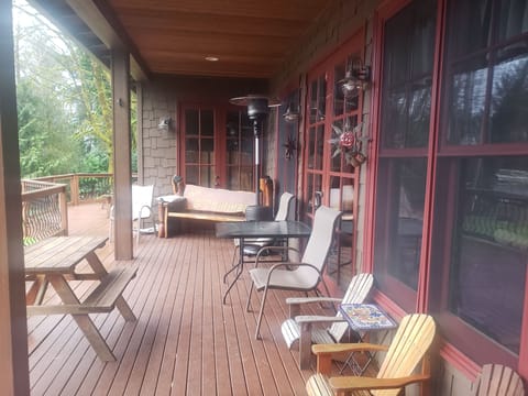 Partially covered deck off the kitchen. Enjoy outdoor living! 