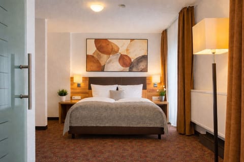 Hypo-allergenic bedding, desk, blackout drapes, soundproofing