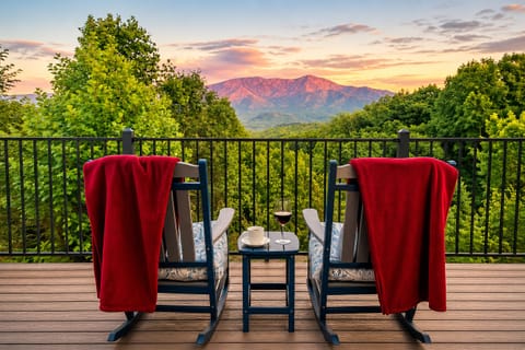 Gorgeous views of the mountains and spectacular sunsets can be yours, right from the top deck!