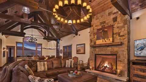 Great room with fireplace