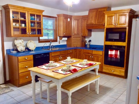 Lodge Kitchen has a Dishwasher and Is Fully Stocked