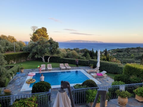 Enjoy the Pool and Gardens with  the view of the Ionian Sea - 