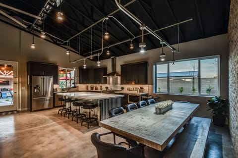 Kitchen Bar Seating plus huge dining table that seats 10!