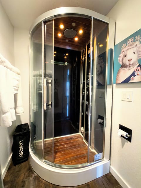 Standard Studio, 1 Queen Bed, Non Smoking (Deluxe Studio Queen) | Bathroom | Shower, hydromassage showerhead, free toiletries, hair dryer
