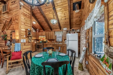 Dining table into the kitchen.