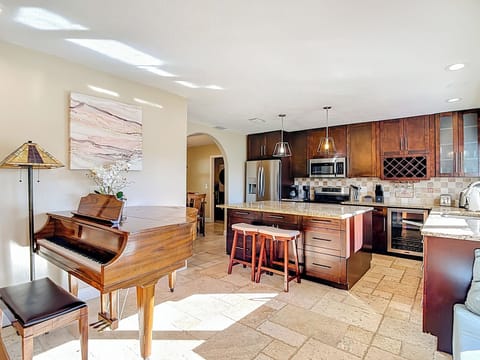 Living room and kitchen