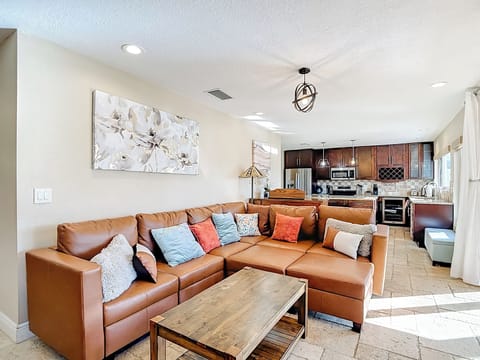 Living room and kitchen