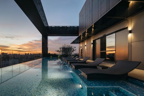 Outdoor pool, open 6:00 AM to midnight, sun loungers