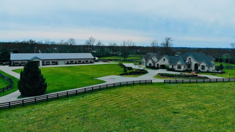 Overview of the house and barn