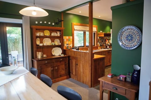 View of kitchen from dining room