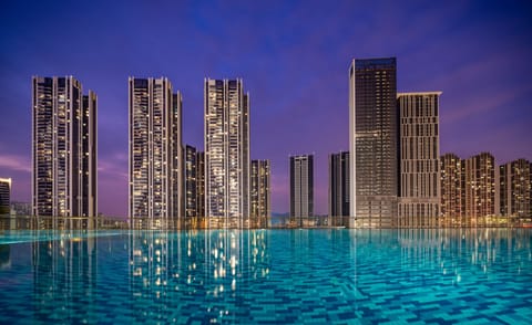 Outdoor pool, open 7:00 AM to 9:30 PM, pool umbrellas, sun loungers