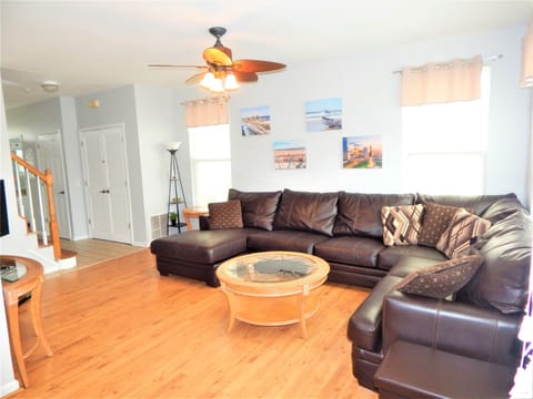 1st floor: den with sectional couch