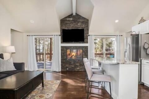 Indoor/Outdoor gas fireplace