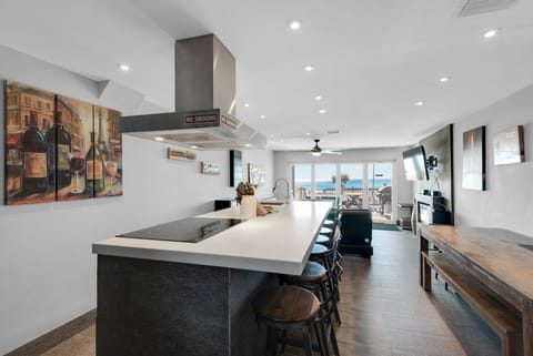 Kitchen to living room views