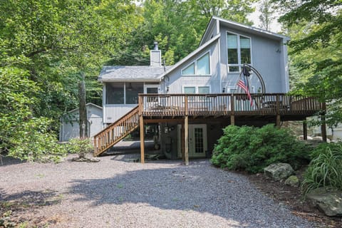 Front of home. Large deck and screened in porch. Plenty of parking