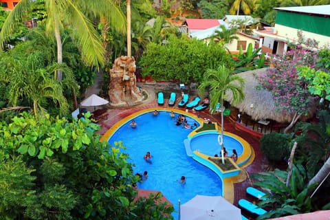 Outdoor pool, open 10:00 AM to 10:00 PM, sun loungers