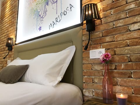 Standard Double Room, Terrace, Garden View | Minibar, in-room safe, individually decorated, desk