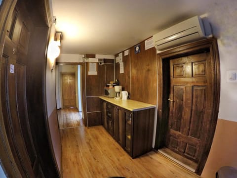 Shower, rainfall showerhead, bathrobes, towels