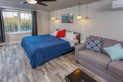 King size bed and pull out sleeper sofa