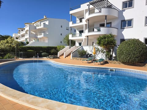 Steps from Terrace of Apt D to the pool area are second from the end 