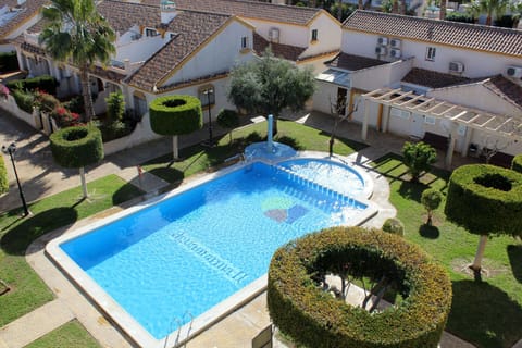 Communal pool just outside of the door!
