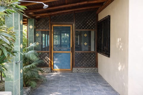 front entrance & outdoor shower