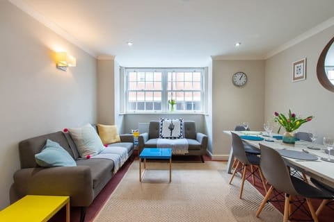 The open plan kitchen and dining area