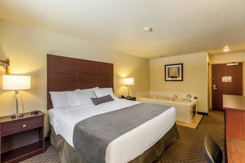 In-room safe, desk, laptop workspace, blackout drapes