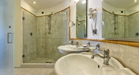 Shower, free toiletries, hair dryer, bidet