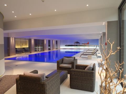 Indoor pool, seasonal outdoor pool, sun loungers