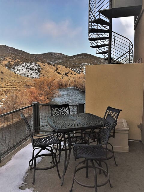 Private balcony on the Arkansas River
