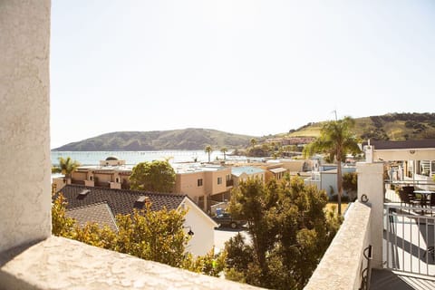 90 San Luis St. Unit D Avila Beach Vacation Rental - View from outdoor bar-height seating just in front of the front door 90 San Luis St. Unit D Avila Beach Vacation Rental