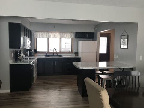 Kitchen view from dining area.