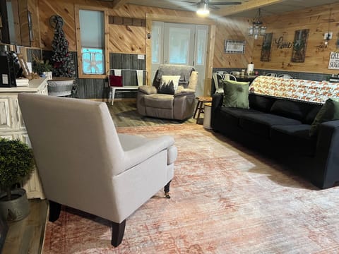 Large open living room dining area