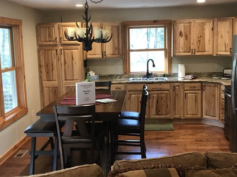 Beautiful spacious full amenity kitchen, and stainless-steel appliances