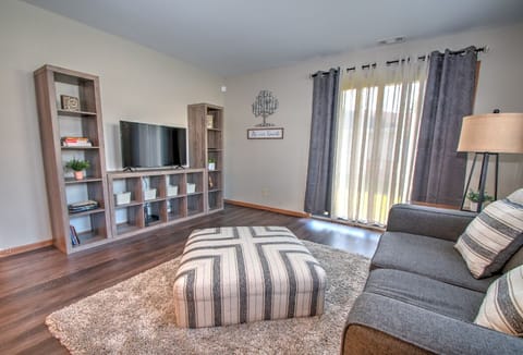 Warm and filled with  natural light living room. Wifi and Smart TV is available